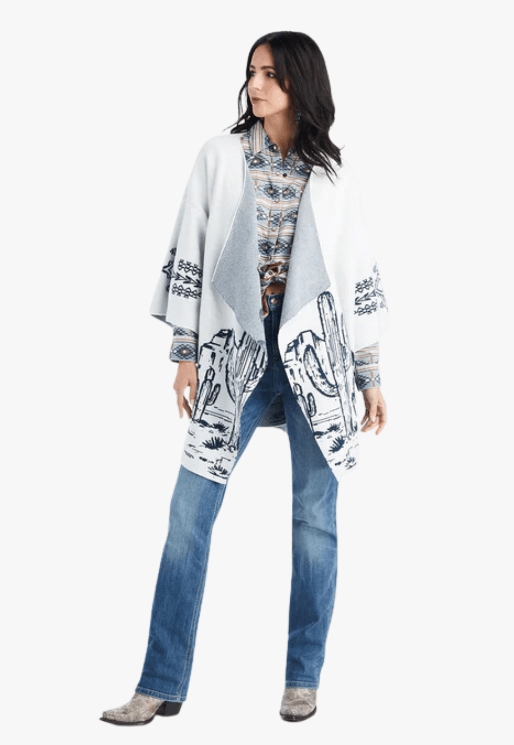Ariat CLOTHING-Womens Jackets Ariat Womens Desert Print Cardigan