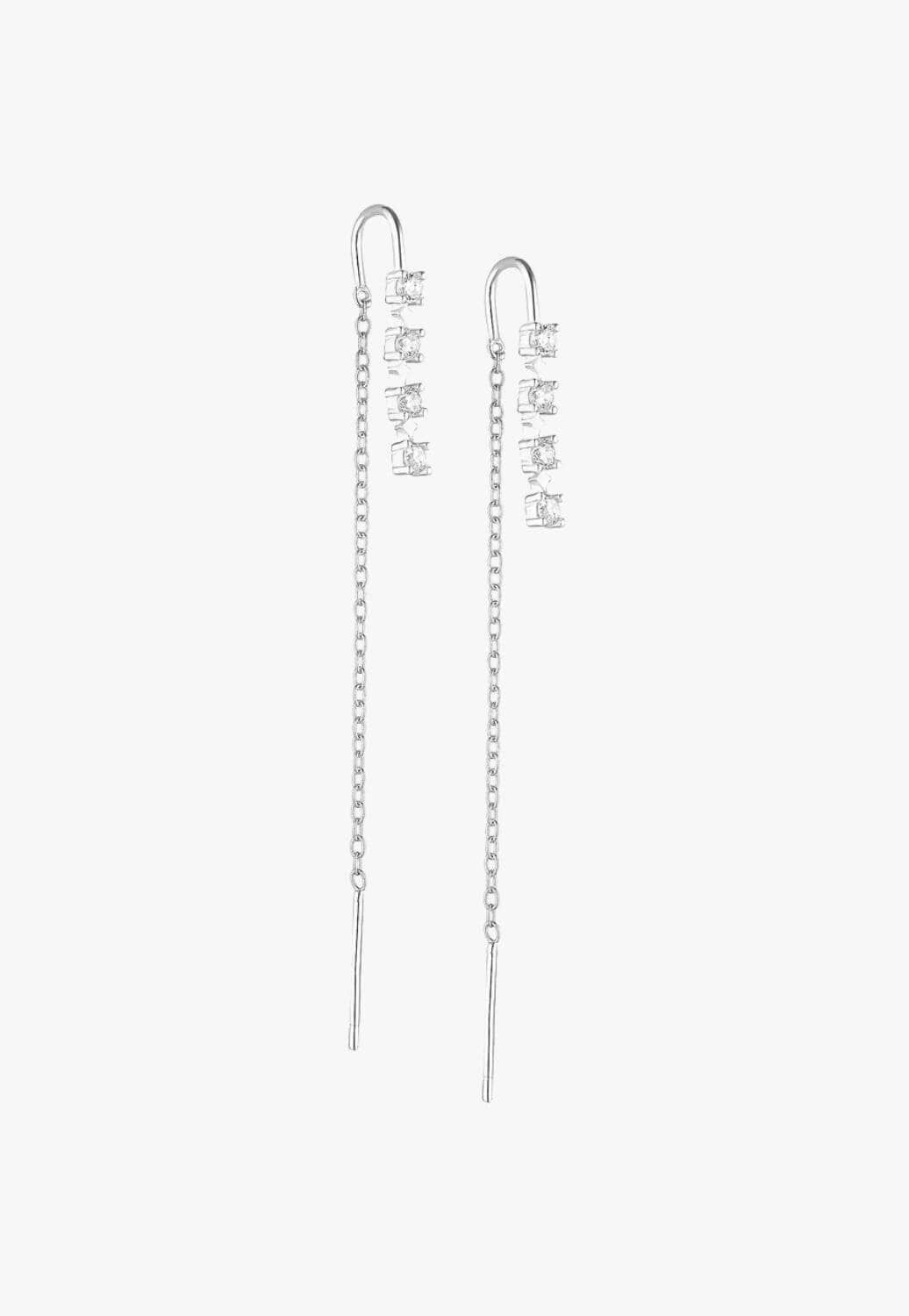 Lalume ACCESSORIES-Jewellery Silver Lalume Delilah Thread Earrings