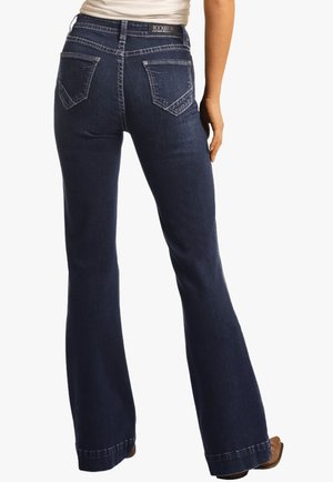 Rock and Roll CLOTHING-Womens Jeans Rock and Roll Womens High Rise Trouser Jean