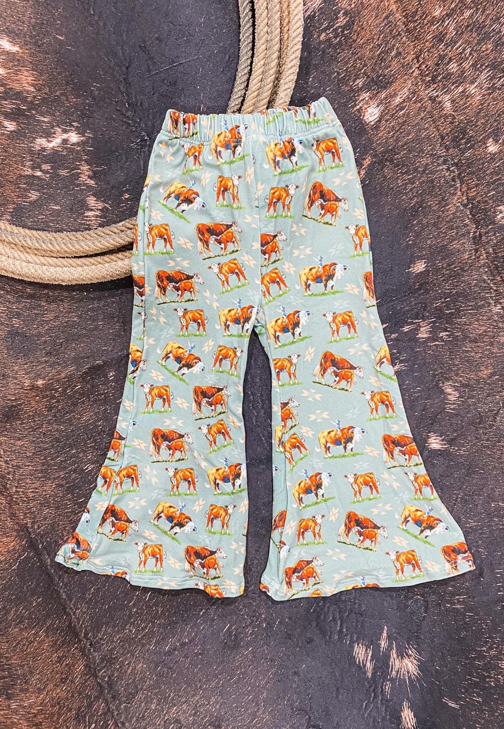 The Whole Herd CLOTHING-Girls Pants The Whole Herd Girls Hereford Bell Bottoms