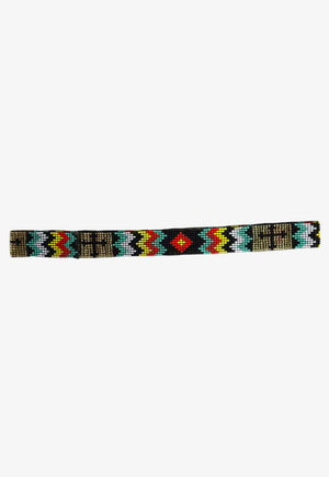 Twister ACCESSORIES-Hat Bands Multi Twister Beaded Cross Hatband