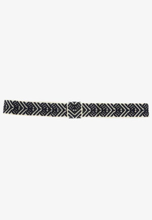 Twister ACCESSORIES-Hat Bands Navy/White Twister Arrow Pattern Stretch Hatband