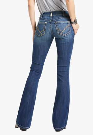 Ariat CLOTHING-Womens Jeans Ariat Womens REAL Mid Rise Arrow Fit Boot Cut Jean