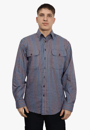 Bisley CLOTHING-Mens Long Sleeve Shirts Bisley Mens Long Sleeve Checked Shirt