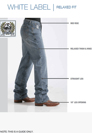 Cinch CLOTHING-Mens Jeans Cinch Mens Heavy Denim White Label Relaxed Fit Jean MB92834013