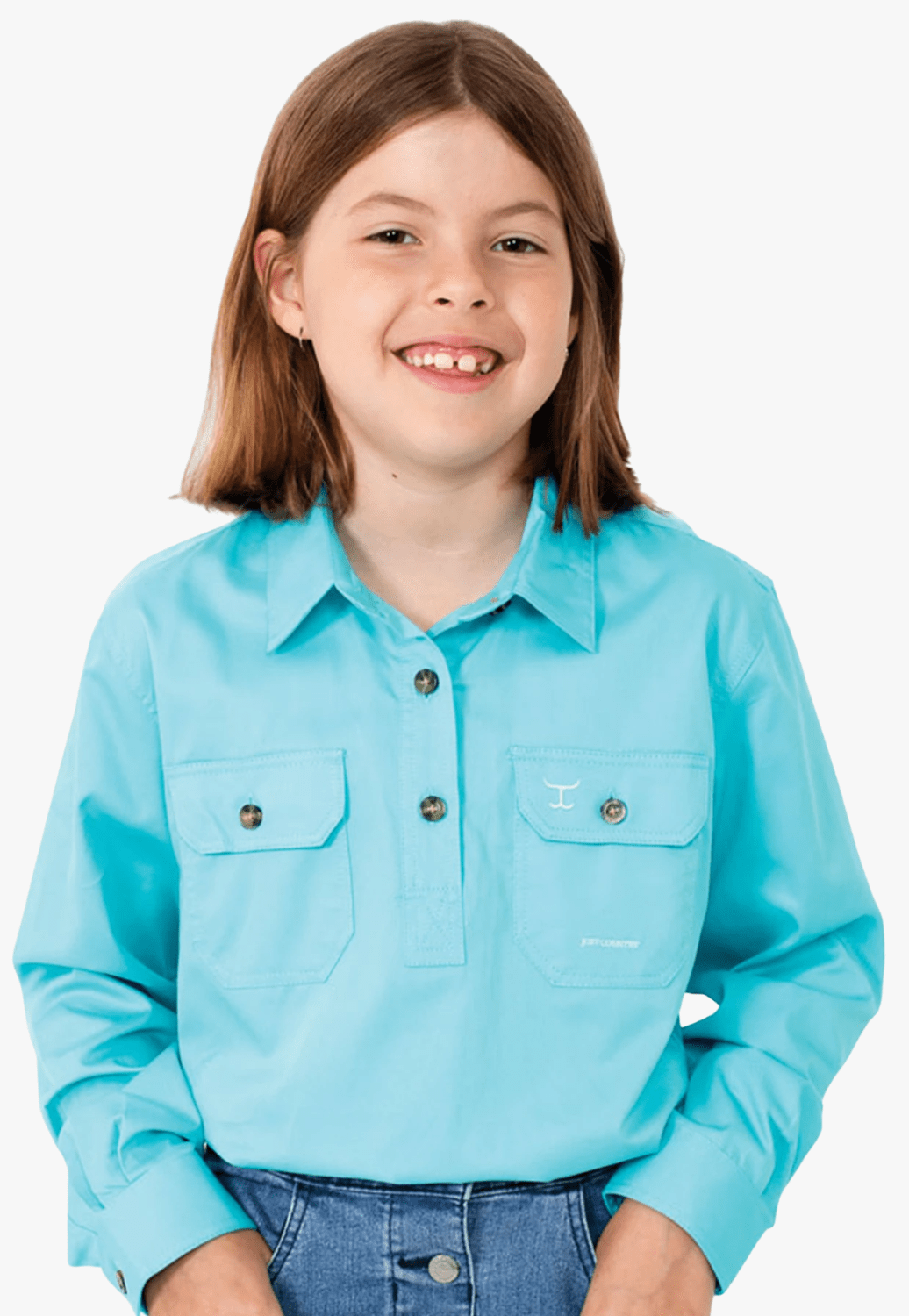 Just Country CLOTHING-Girls Long Sleeve Shirts Just Country Girls Kenzie Work Shirt JC60606