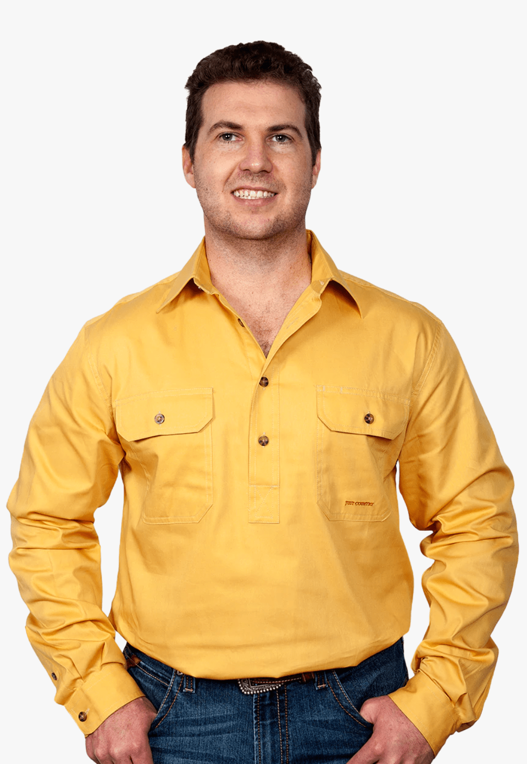 Just Country CLOTHING-Mens Long Sleeve Shirts Just Country Mens Cameron Work Shirt JC10101