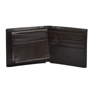 Thomas Cook ACCESSORIES-Mens Wallets Dark Brown Thomas Cook Mens Leather Edged Wallet
