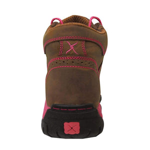 Twisted X FOOTWEAR - Womens Western Boots Twisted X Womens Pink Ribbon All Around Lace Up Boot