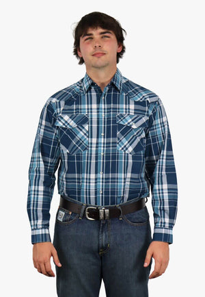 Bisley Mens Western Long Sleeve Shirt