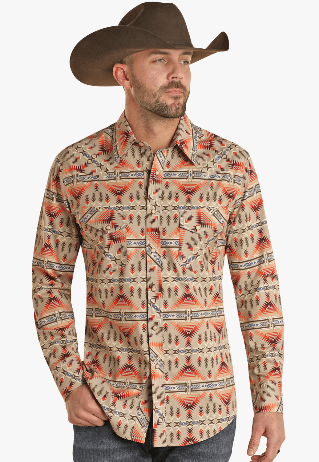 Rock & Roll Mens Snap Long Sleeve Shirt