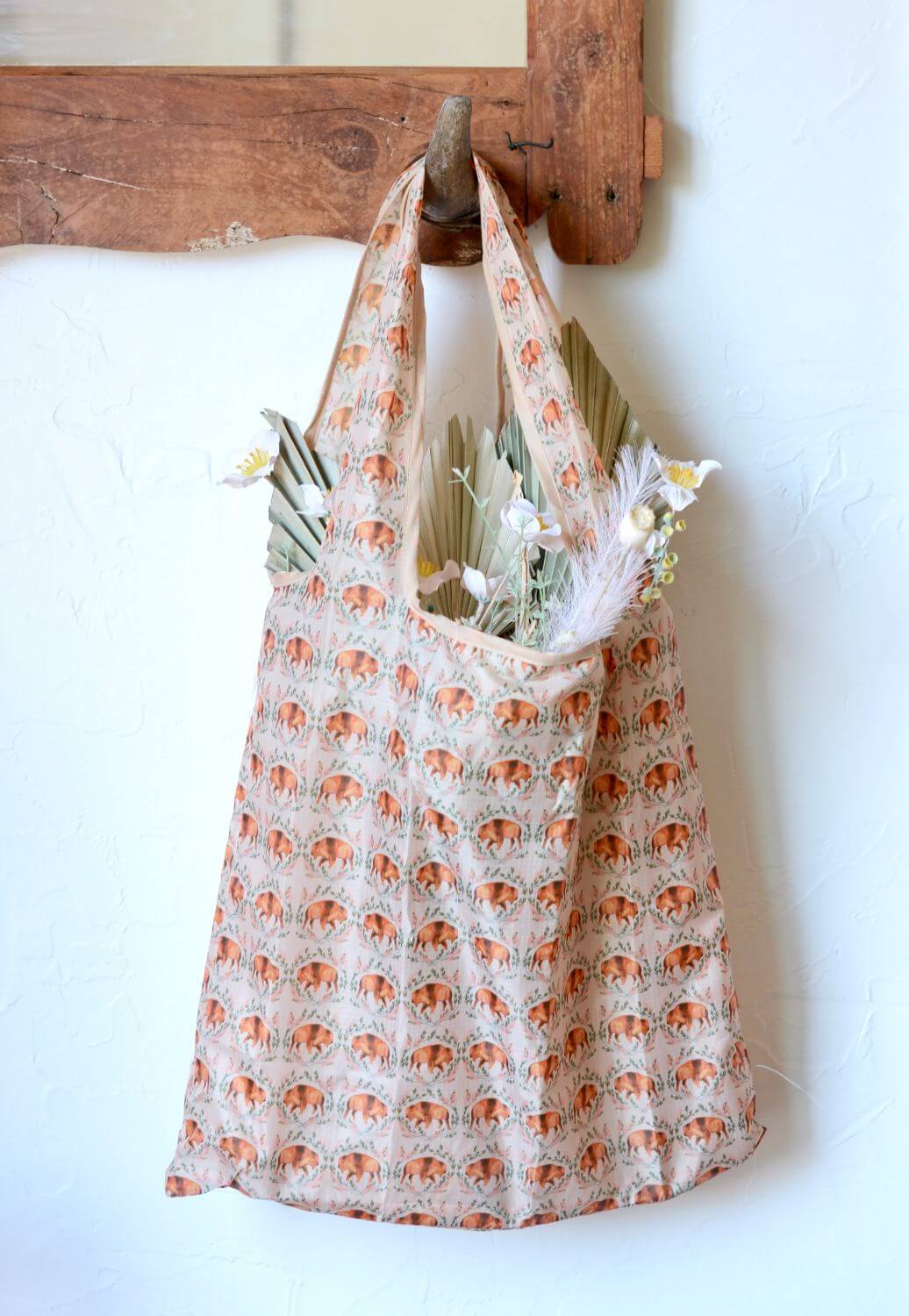 Tirzah Floral Prairie Bison Reusable Tote