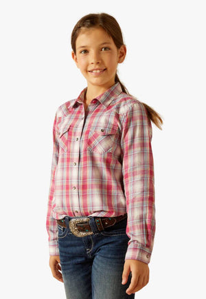 Ariat Girls Merida Plaid Long Sleeve Shirt