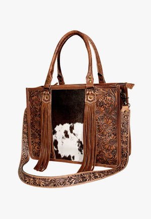 American Darling Tooled Leather Tote Bag