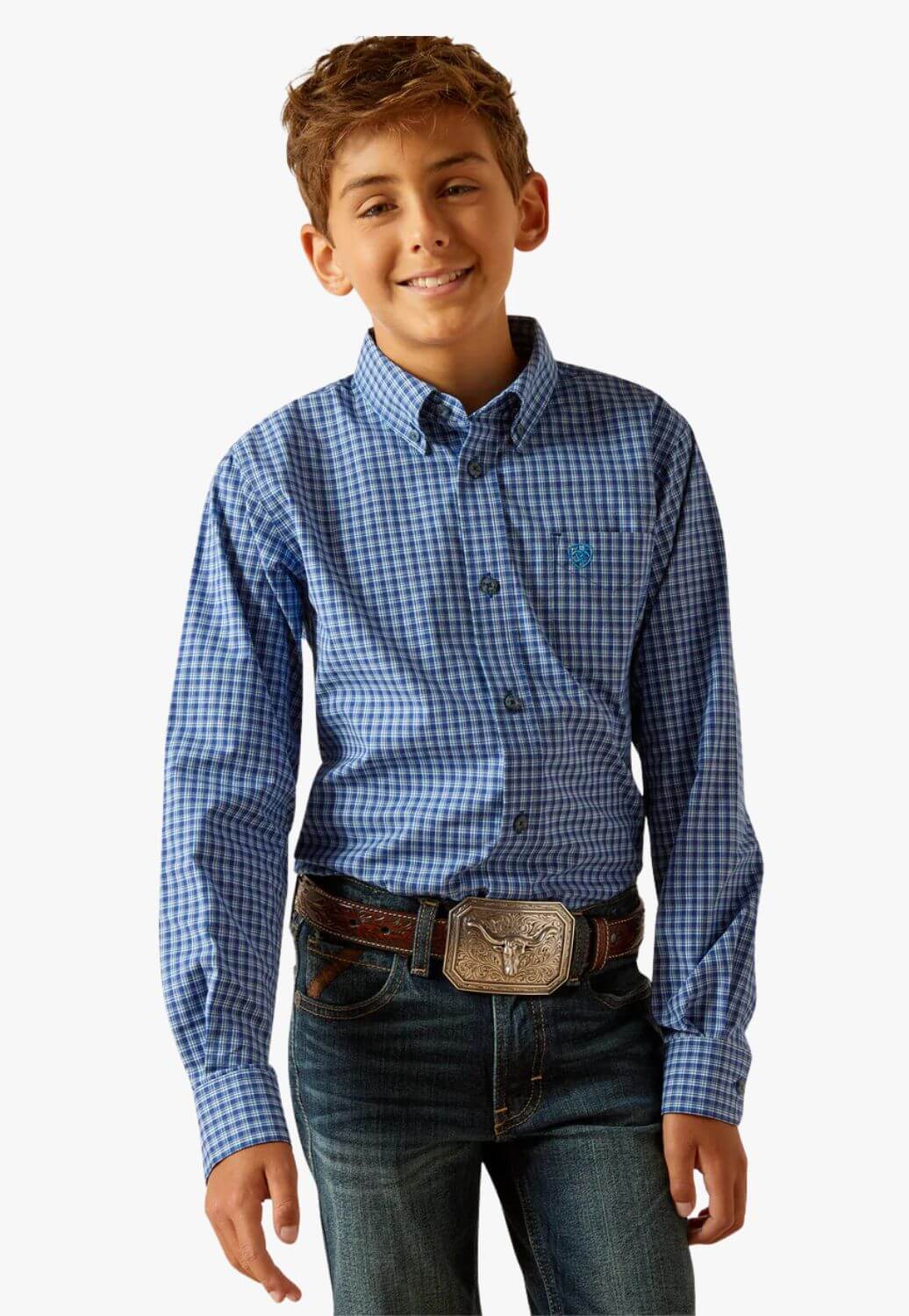 Ariat Boys Pro Perrin Long Sleeve Shirt