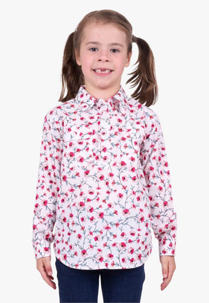 Hard Slog Kids Pearl Half Button Long Sleeve Shirt