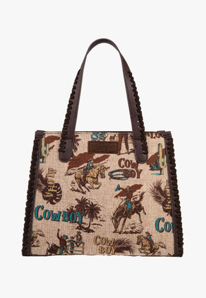 Wrangler Womens Printed Canvas Tote