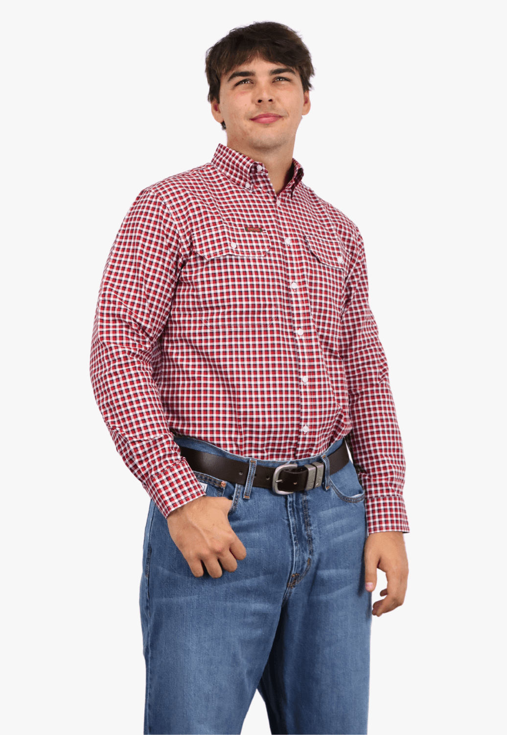 Mustang Mens Long Sleeve Check Shirt