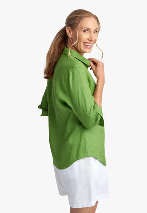 Goondiwindi Cotton Womens Linen 3/4 Sleeve Shirt