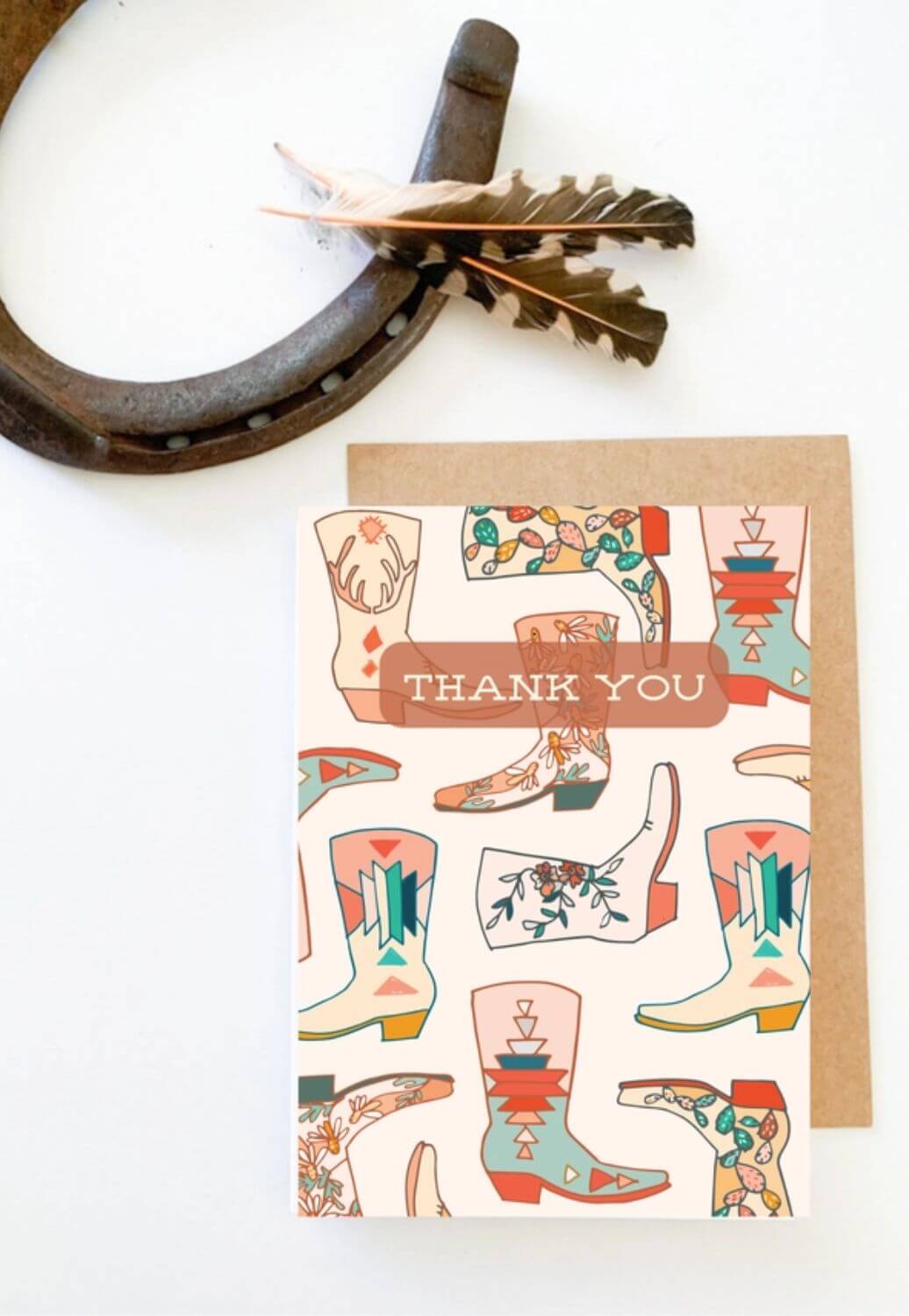 Tirzah Cowboy Boots Thank you Card