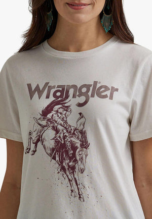 Wrangler Womens Logo Cowboy Tee