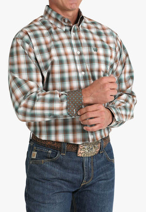 Cinch Mens Plaid Long Sleeve Shirt