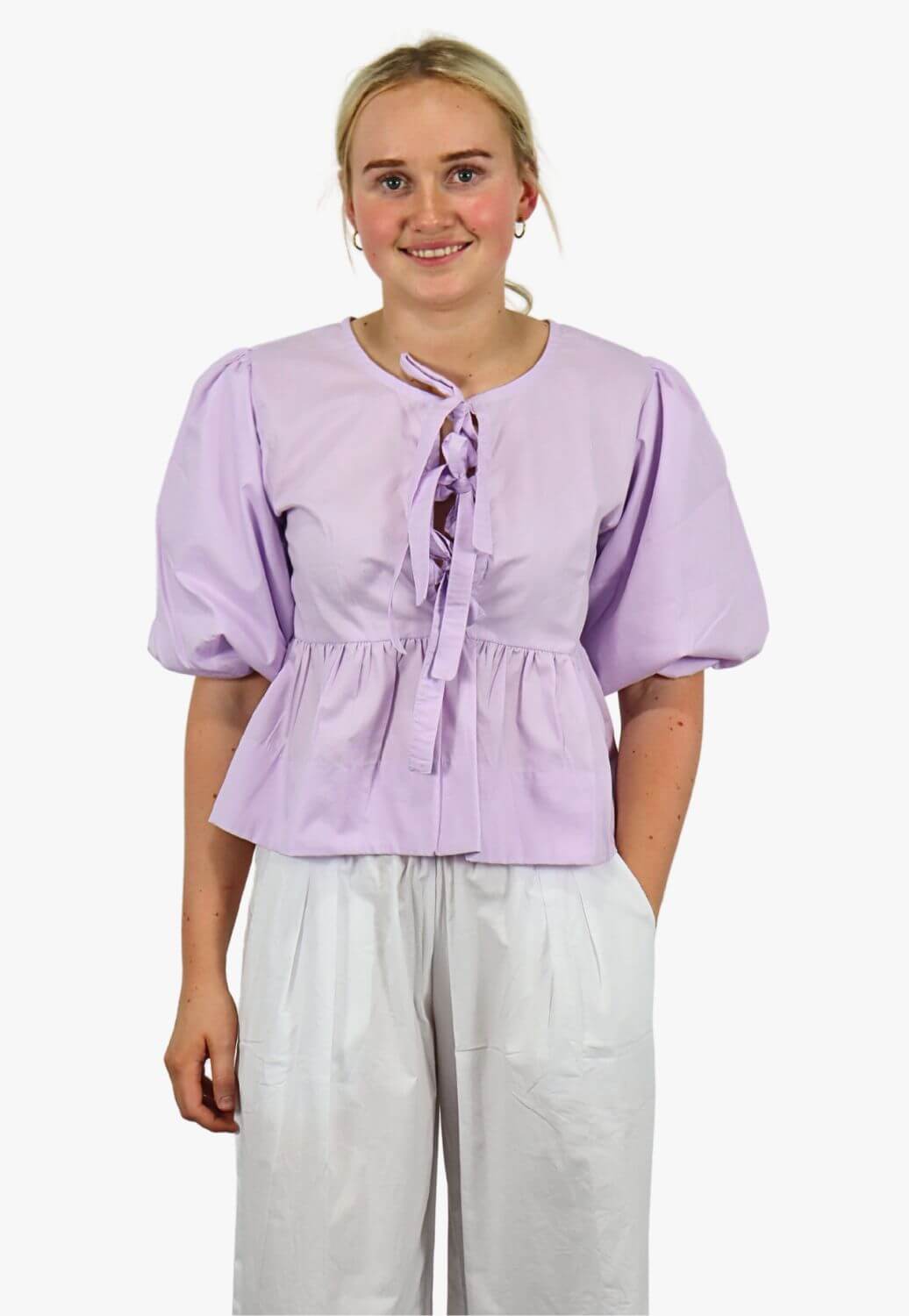 LJC Designs Pia Tie Cotton Top