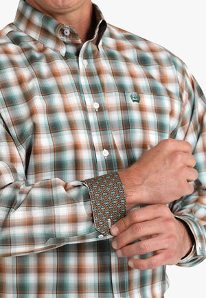 Cinch Mens Plaid Long Sleeve Shirt