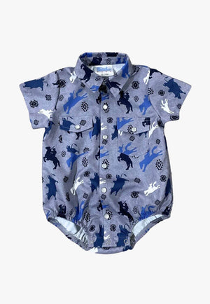 Shea Baby Roughstock Pearl Snap Short Sleeve Onesie