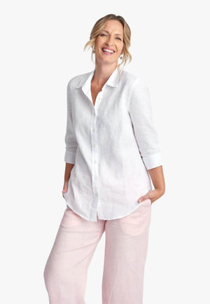 Goondiwindi Cotton Womens Linen 3/4 Sleeve Shirt