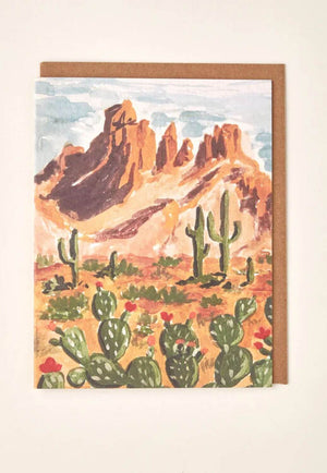 Little Salt Wagon Western Desert Landscape Blank Card