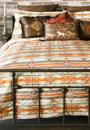 Wrangler Amarillo Sunset Southwestern Quilt Set