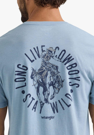 Wrangler Mens Long Live Cowboy Tee