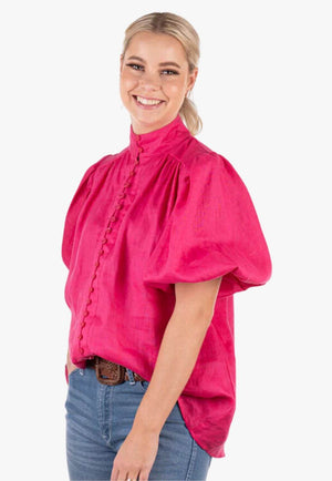 Hitchley & Harrow Womens Linen Blouse