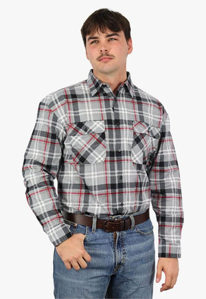 Pilbara Mens Open Front Flannelette Shirt