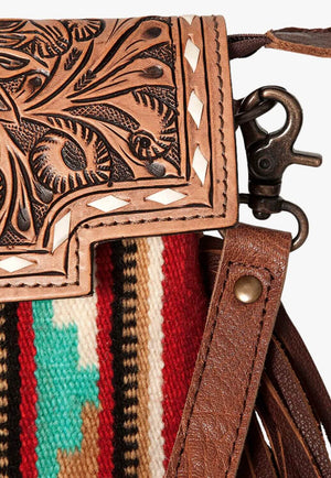 American Darling Tooled Leather Crossbody Bag