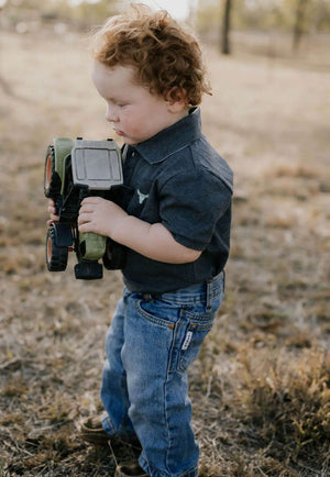 Little Windmill Boys Polo Romper