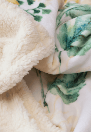 Carstens Sunflower Plush Sherpa Throw