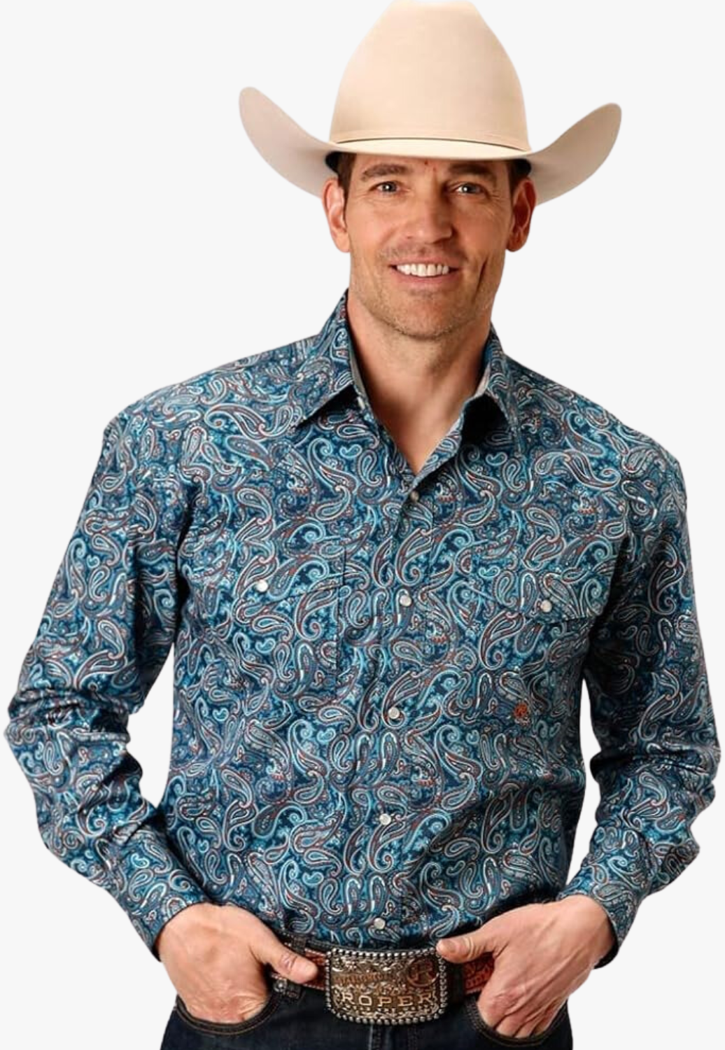 Roper Mens Amarillo Collection Long Sleeve Shirt
