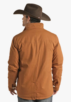 Powder River Mens Oil Skin Canvas Jacket