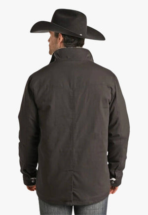 Powder River Mens Oil Skin Canvas Jacket