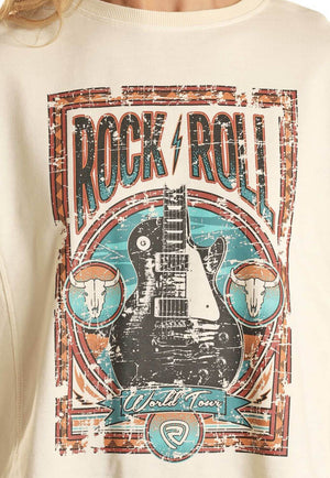 Rock and Roll Womens Guitar Graphic Pullover