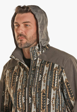 Powder River Mens Aztec Printed Softshell Jacket