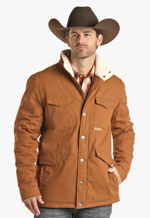 Powder River Mens Oil Skin Canvas Jacket