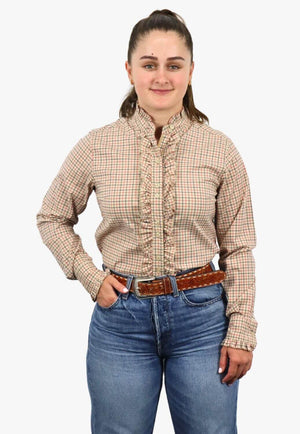 Outback Womens Ruffle Long Sleeve Shirt