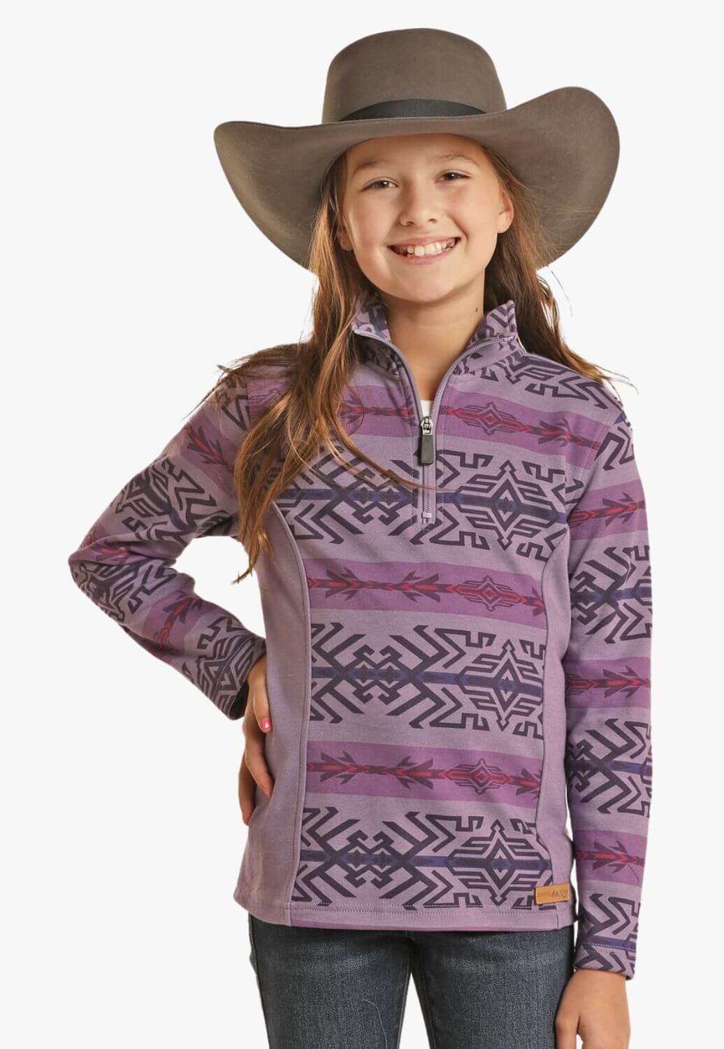 Powder River Girls Aztec Print Pullover