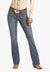 Rock and Roll Womens Mid Rise Stretch Riding Jean