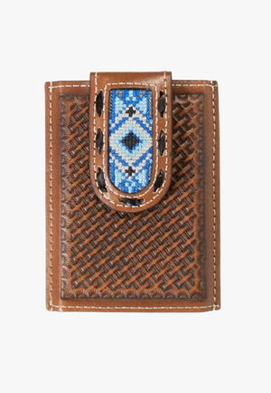 3D Mens Blue Diamond Smart Wallet