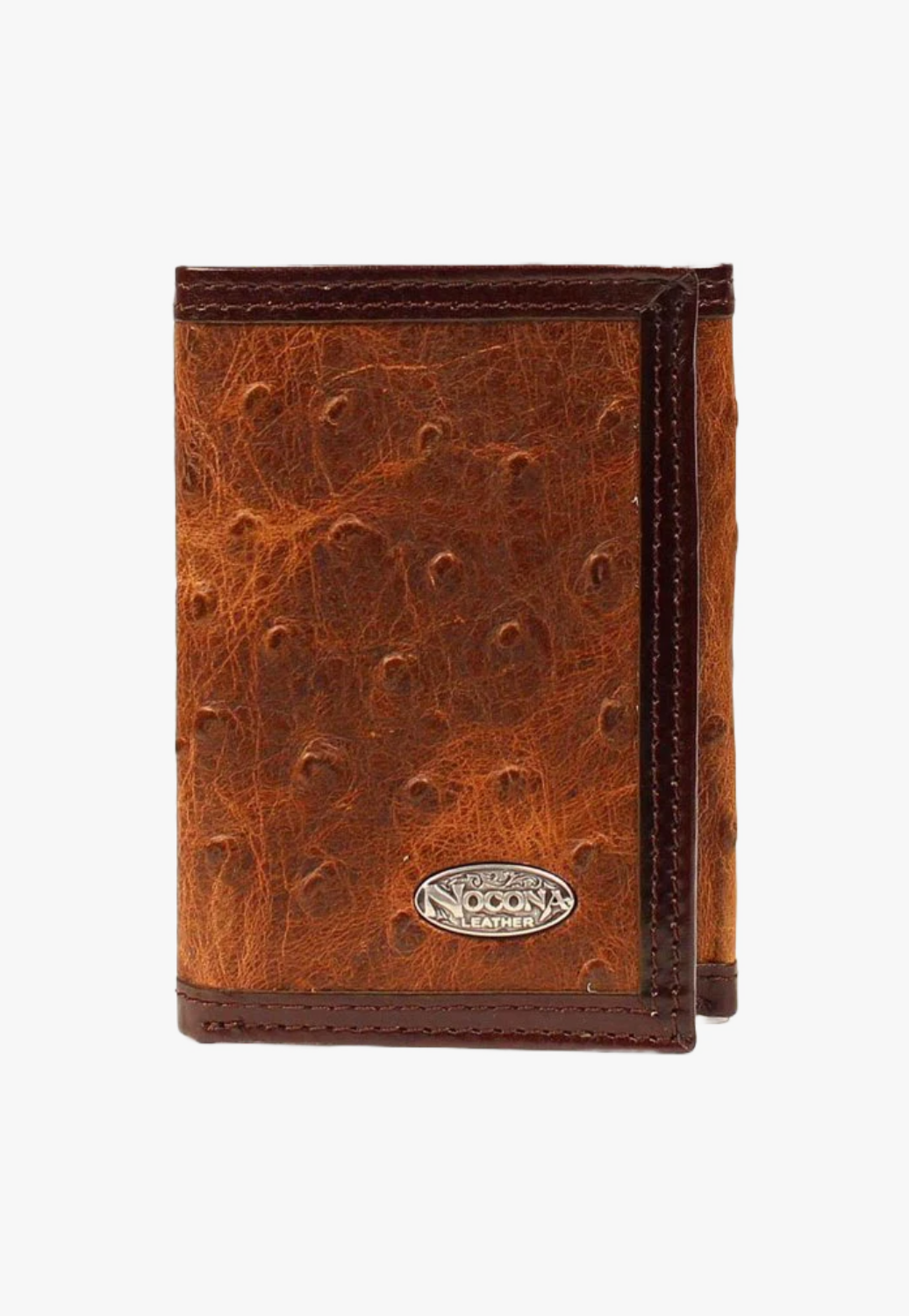 Nocona Mens Vintage Ostrich Trifold Wallet