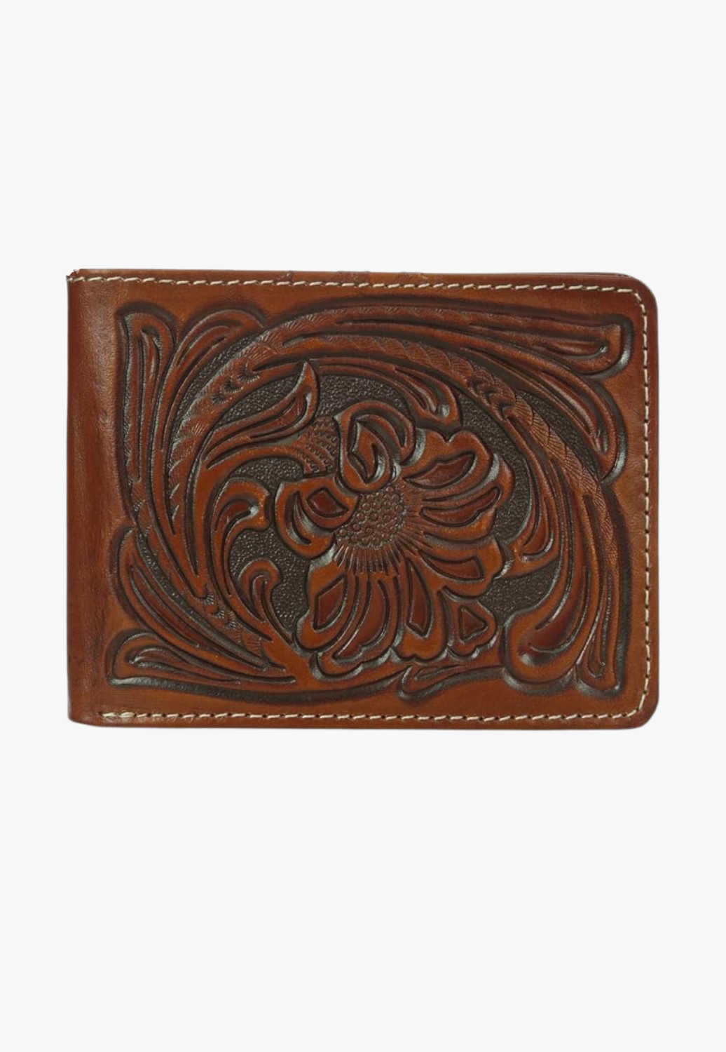 Nocona Mens Floral Embossed Bifold Wallet